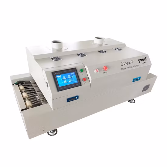 Puhui T961s Интеллектуальный конвейер с сенсорным экраном, шесть зон нагрева, светодиодная печь для оплавления печатных плат